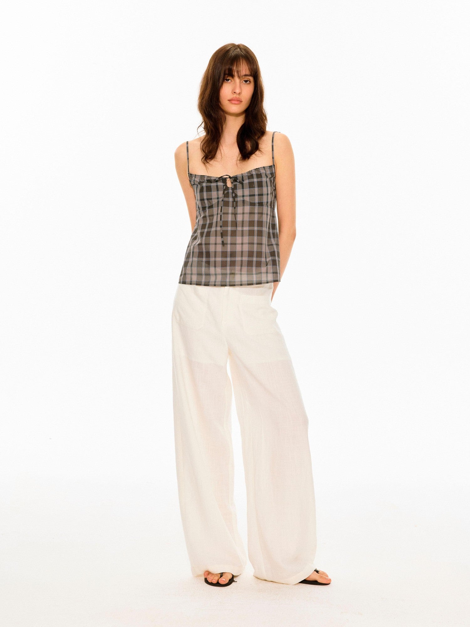 Northbutsouth Textured Waistless Mid Low Rise Square Pocket Women&