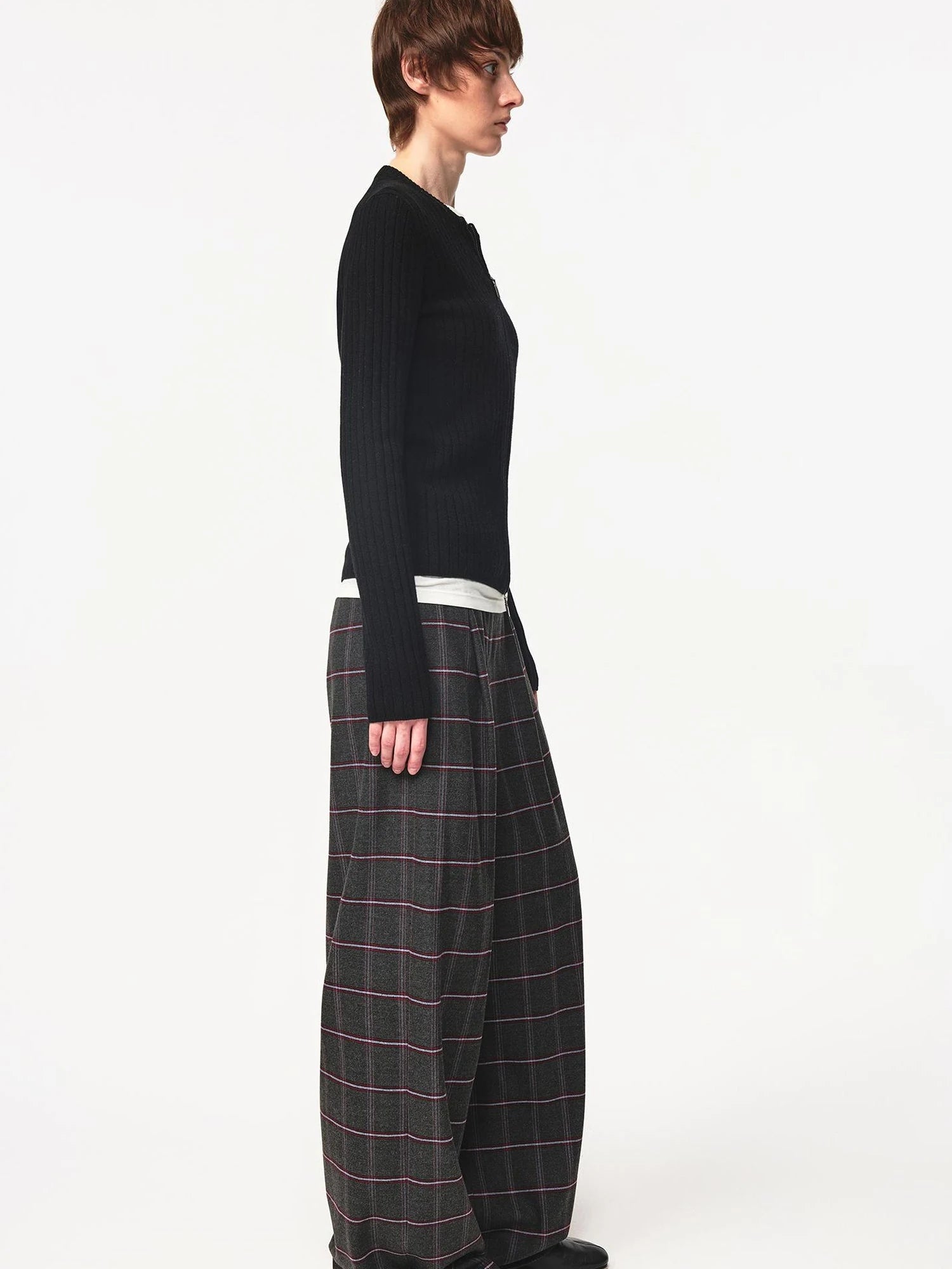 Thermo Soft Merino Cashmere Ribbed Dual Zip Cardigan