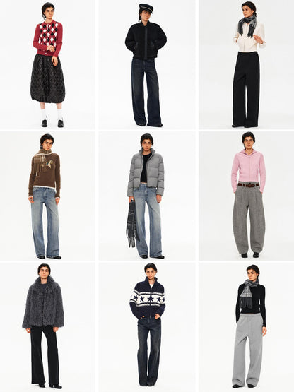 Northbutsouth Three Color Hooded Knit Pullover Women&