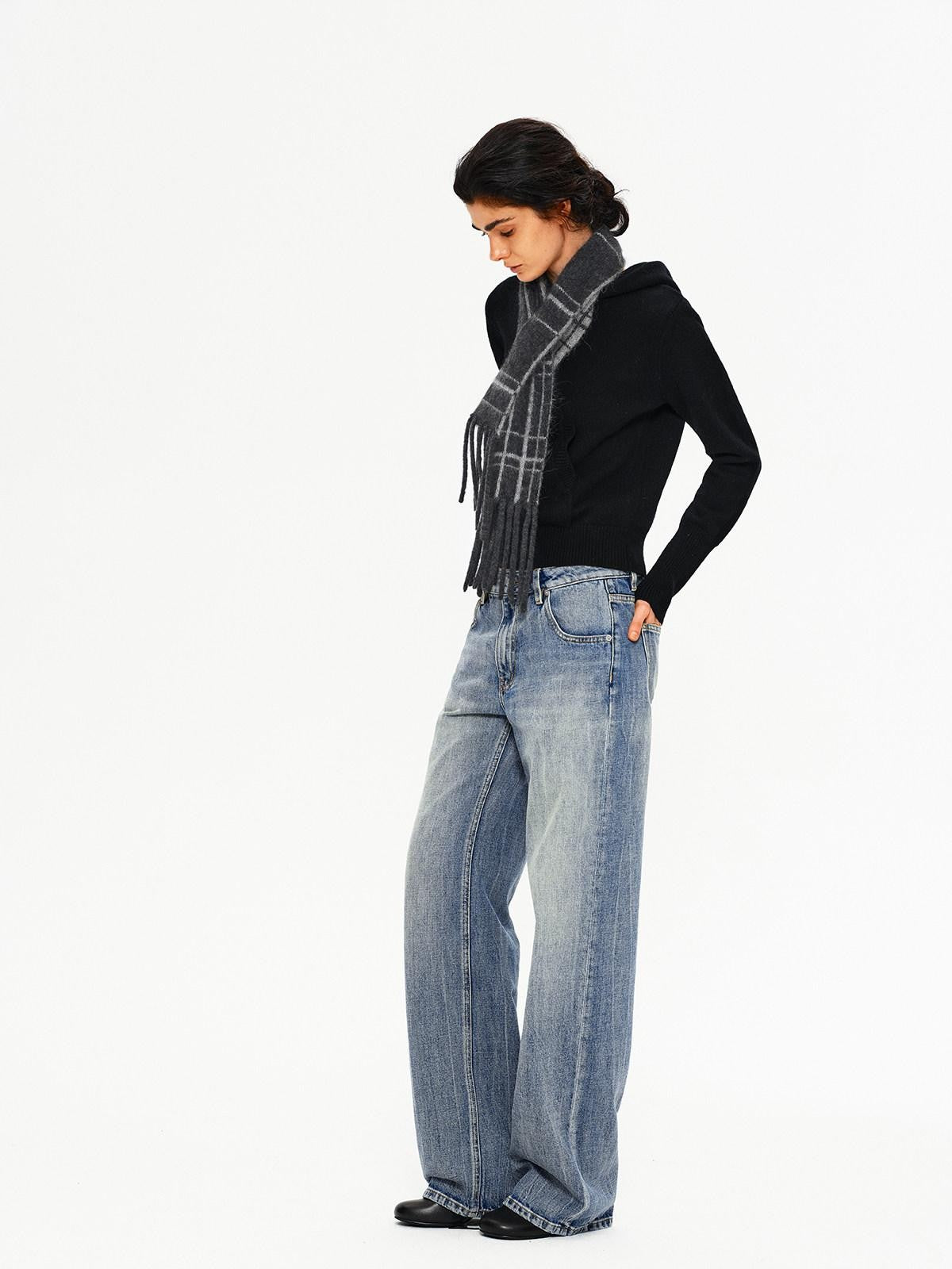 Northbutsouth Three Color Hooded Knit Pullover Women&
