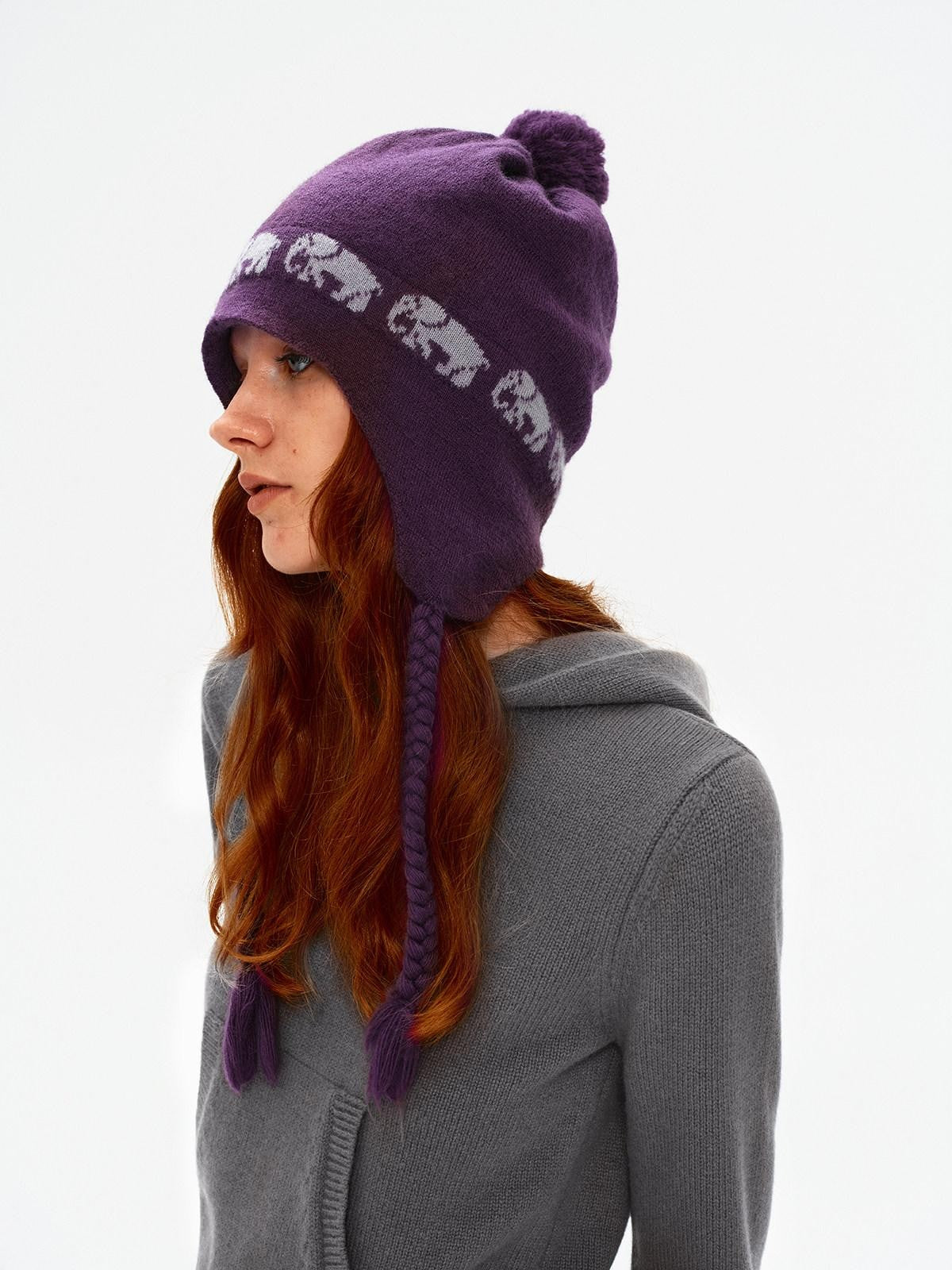 Northbutsouth Three Color Hooded Knit Pullover Women&