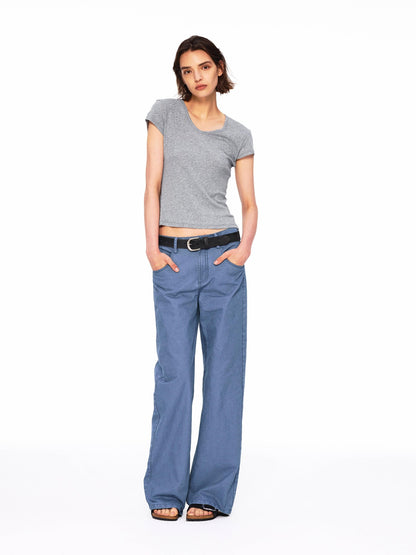 Northbutsouth Three Color Layered U Neck Slim Women&