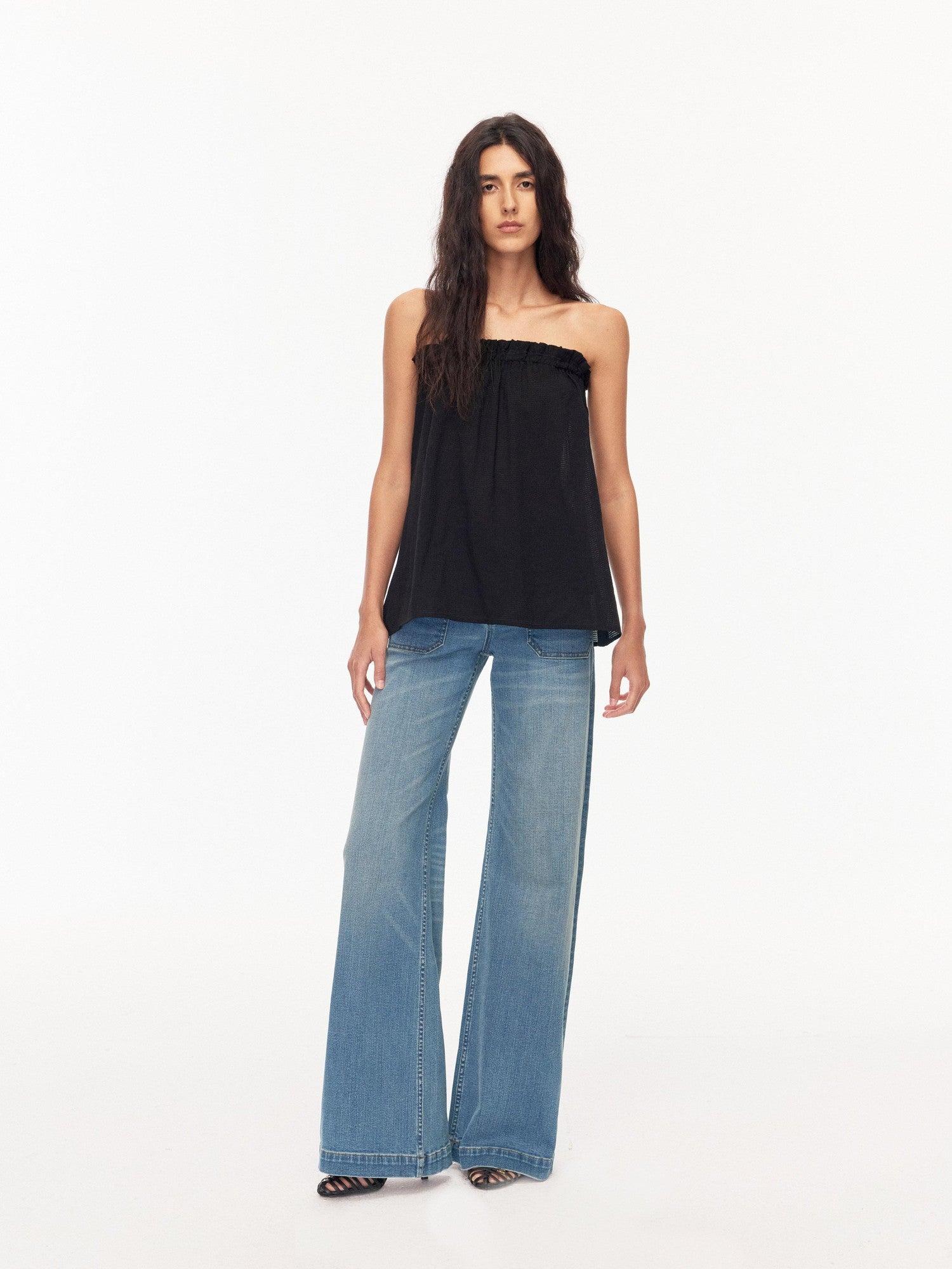 Northbutsouth Three Color Pressed Pleat Textured Slim Fit Women&