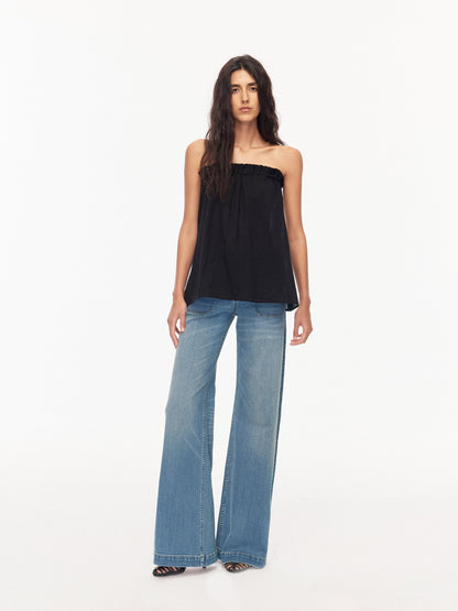 Northbutsouth Three Color Pressed Pleat Textured Slim Fit Women&