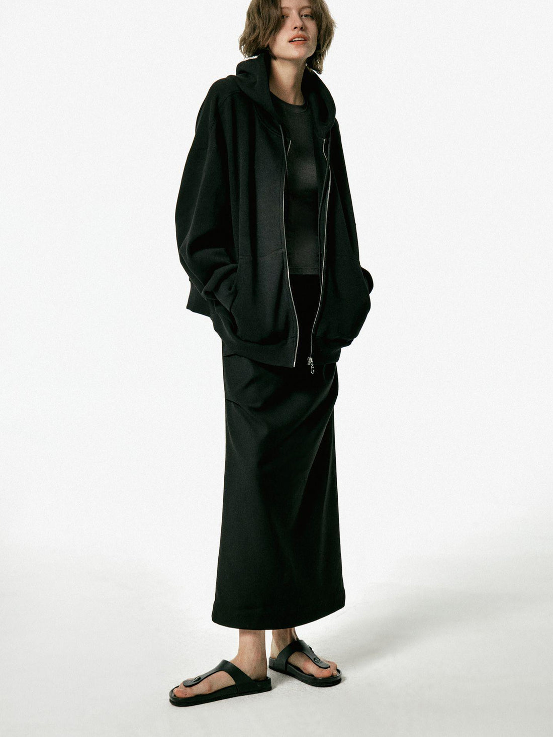 Northbutsouth Three Tone Classic Gray Hooded Sweatshirt with Pockets