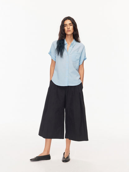 Northbutsouth Tri Color Pleated Slit Pocket Straight Women&