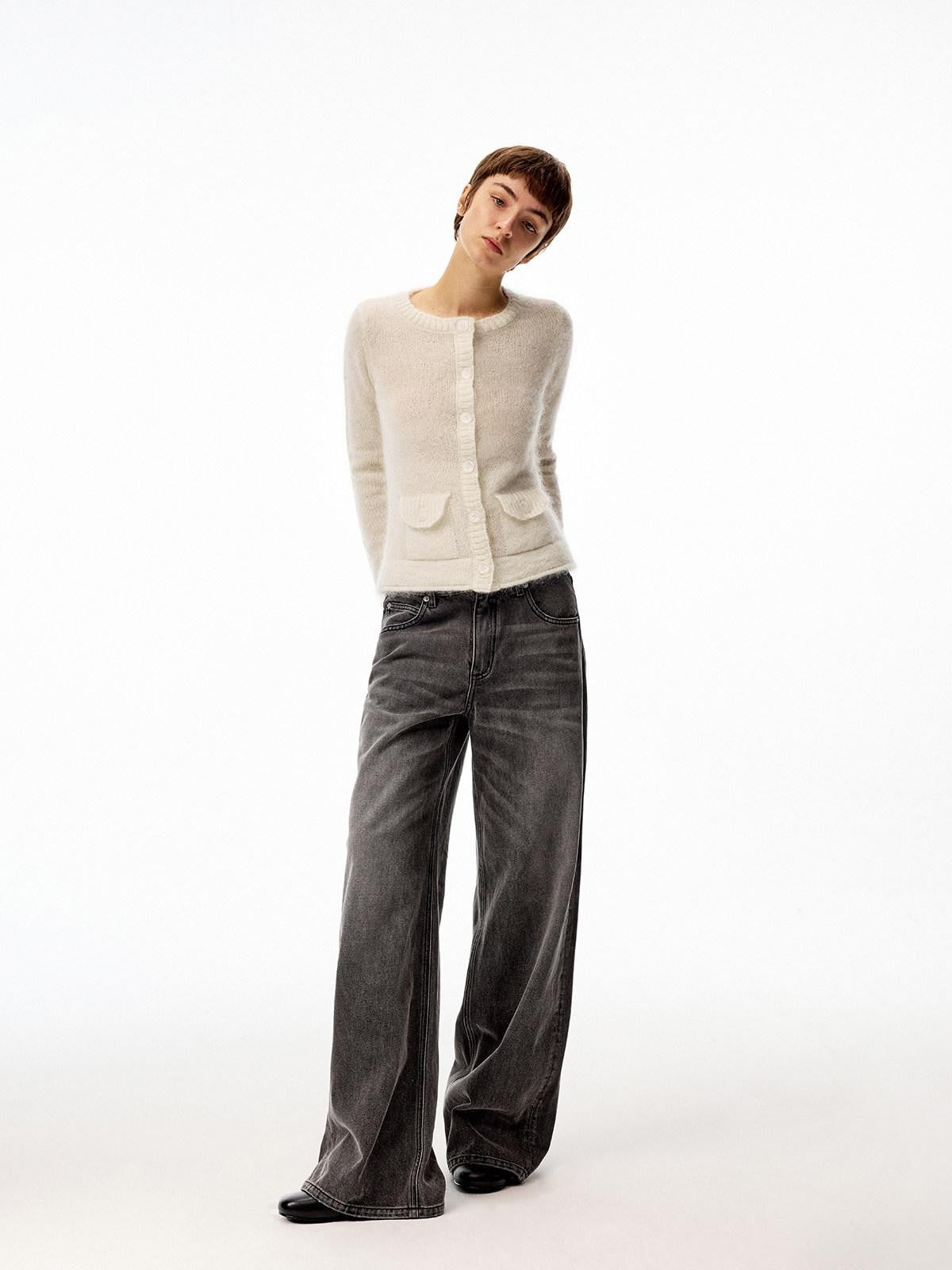 Northbutsouth Tri Color Round Neck Knit Single Row Women&