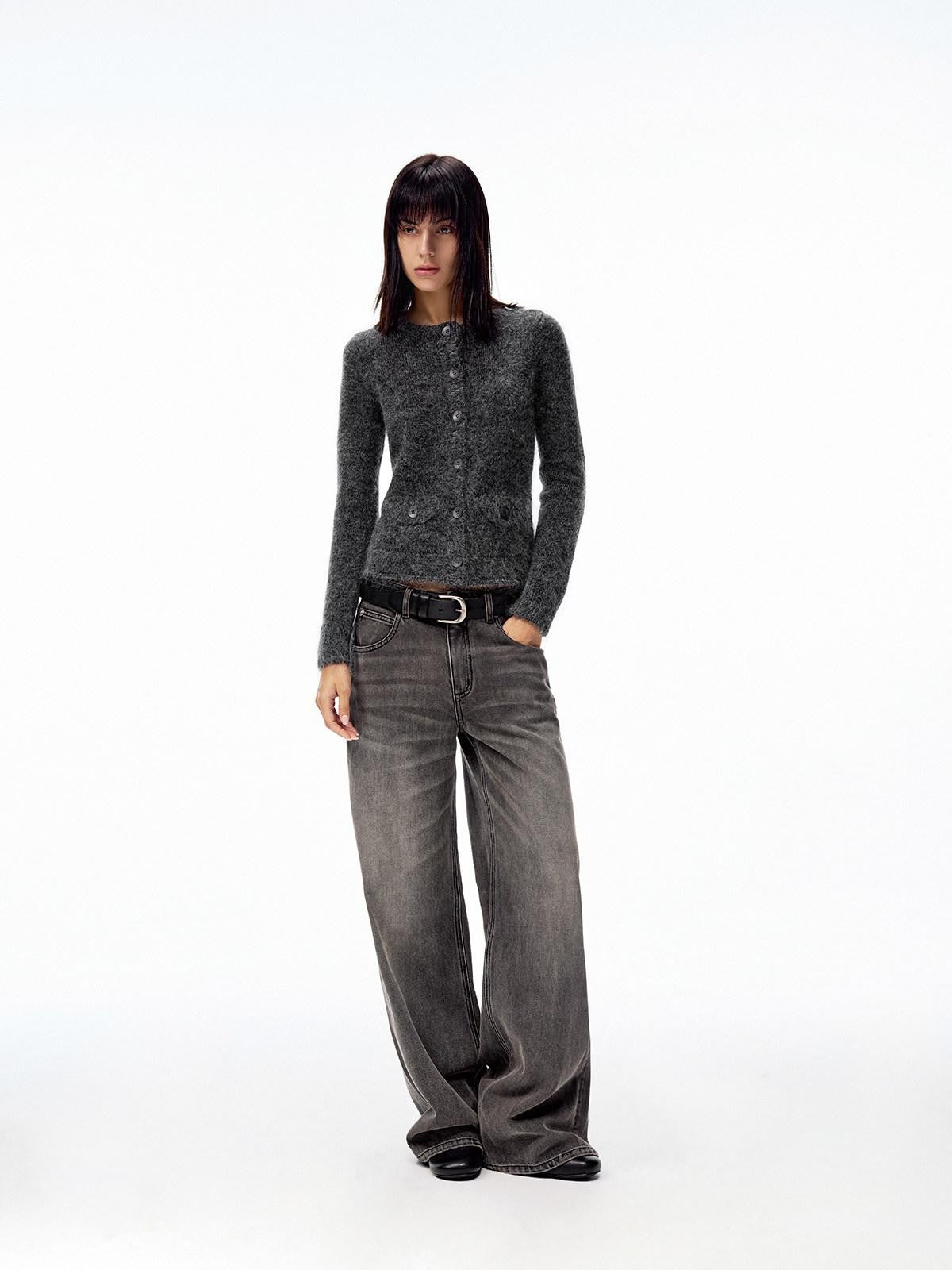 Northbutsouth Tri Color Round Neck Knit Single Row Women&