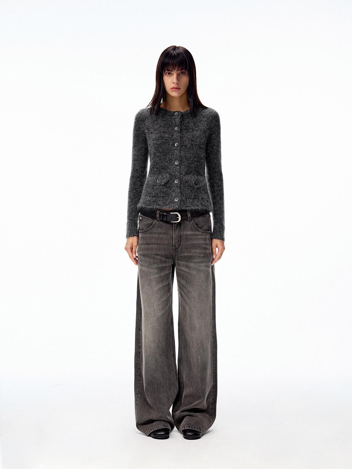 Northbutsouth Tri Color Round Neck Knit Single Row Women&