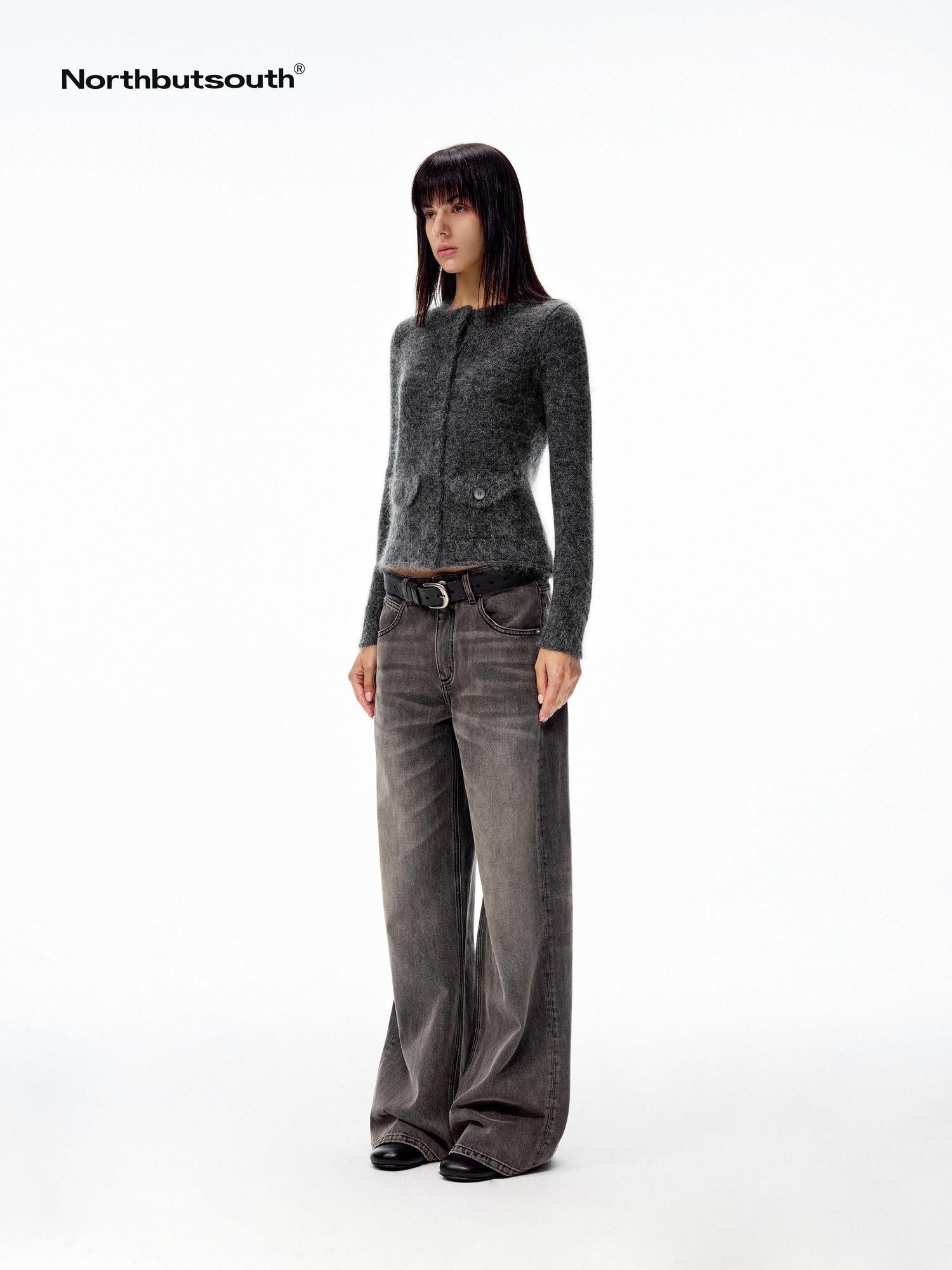 Northbutsouth Tri Color Round Neck Knit Single Row Women&
