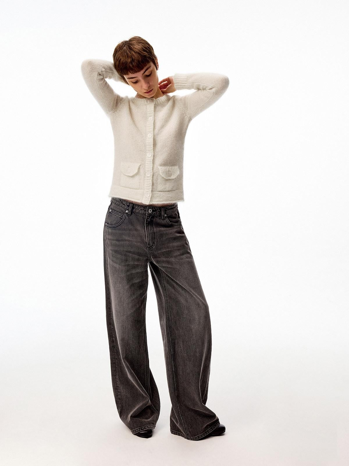 Northbutsouth Tri Color Round Neck Knit Single Row Women&