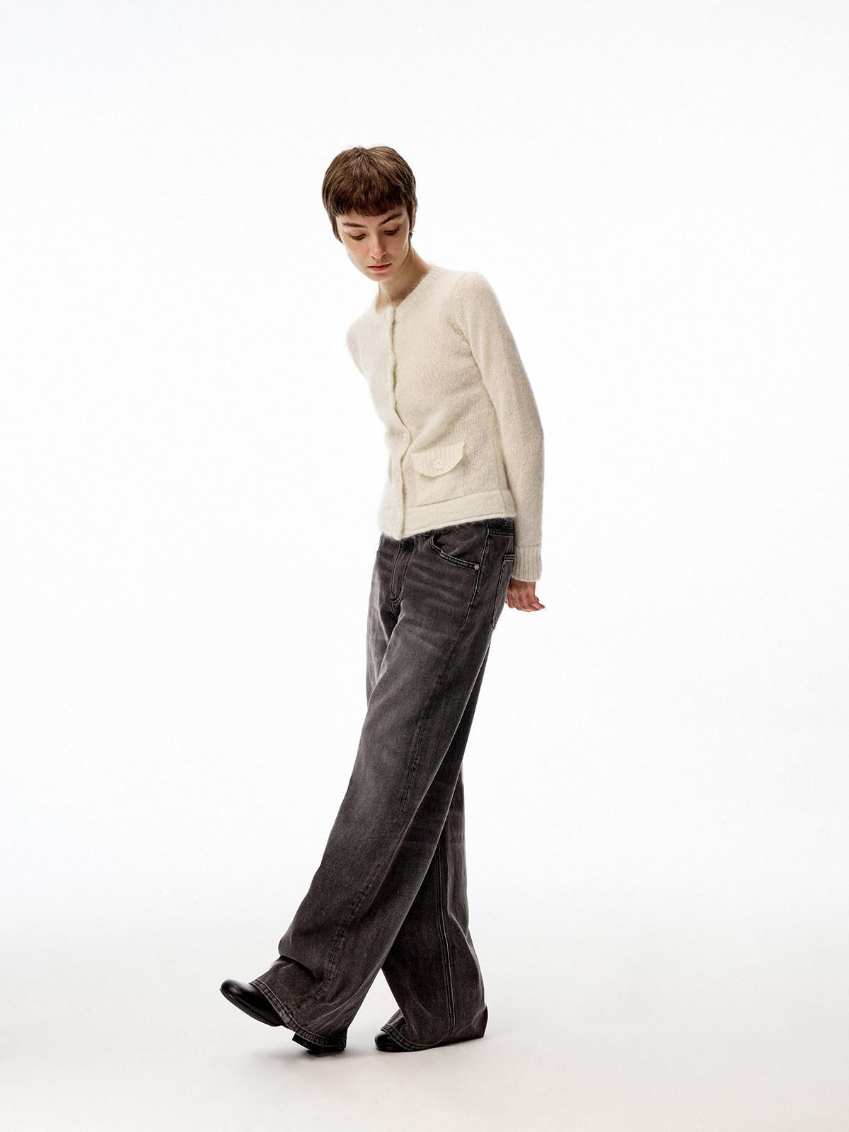 Northbutsouth Tri Color Round Neck Knit Single Row Women&