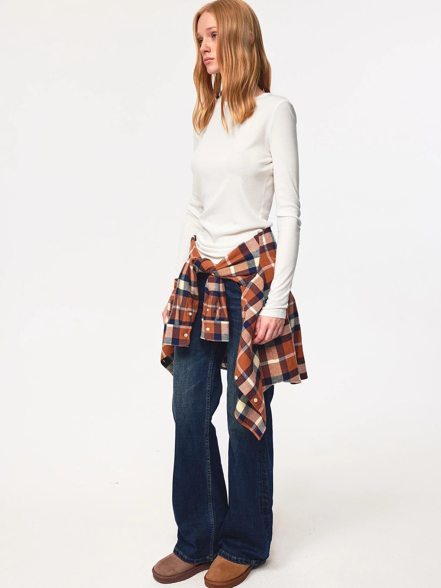 Tri Color Silk Layered Round Neck Top