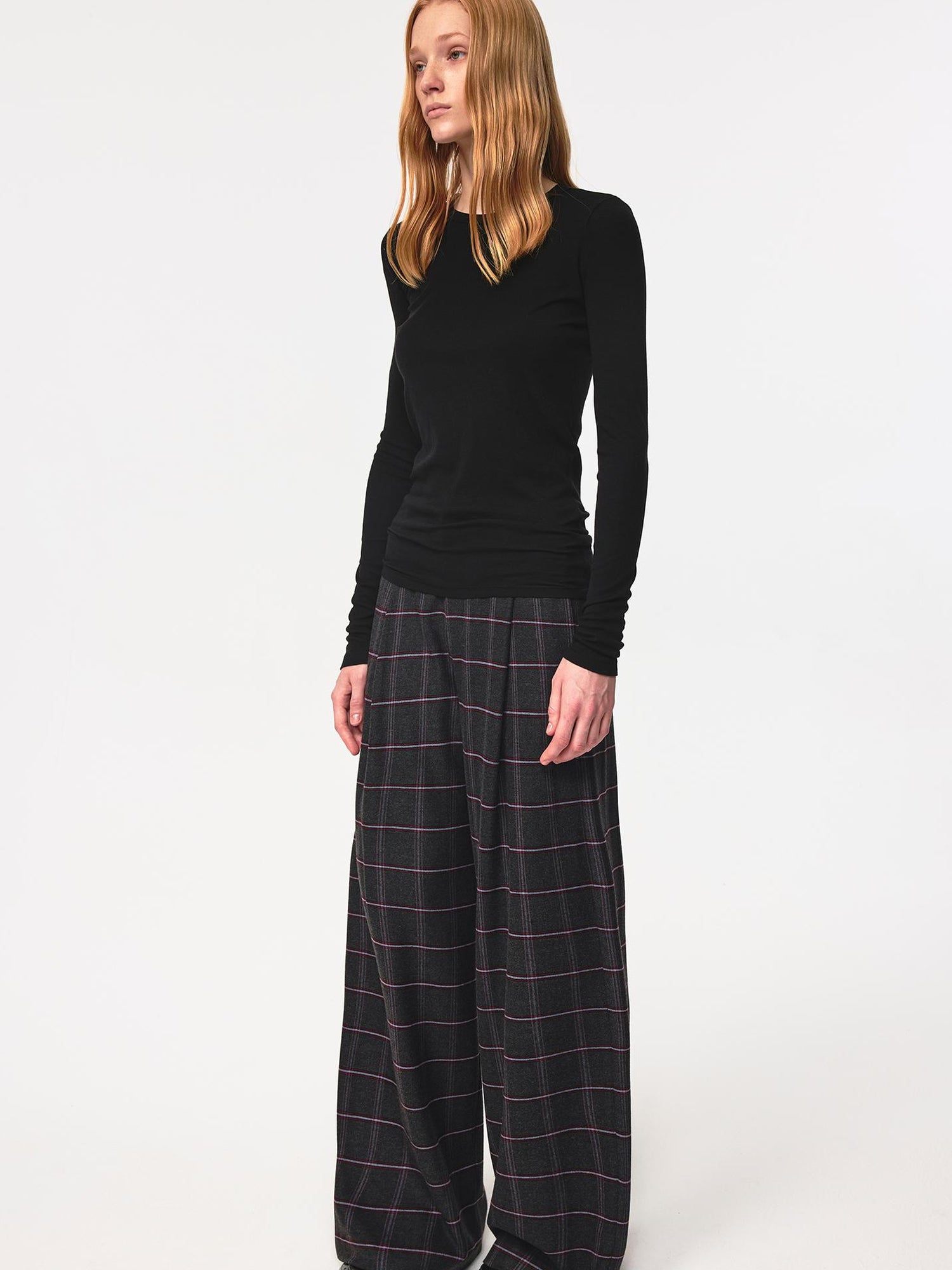 Northbutsouth Tri Color Silk Layered Round Neck Top