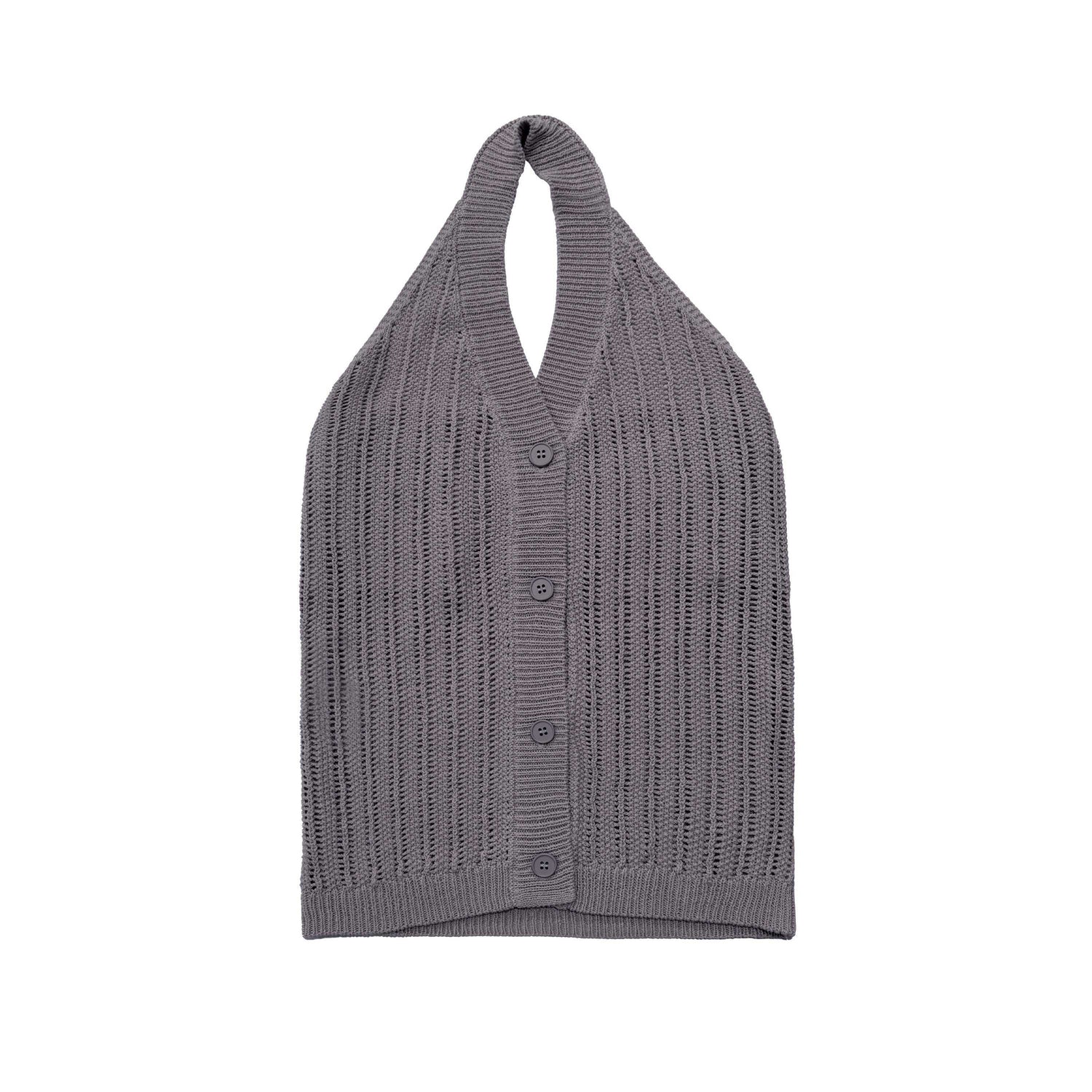 Northbutsouth_Tricolor_Cutout_V-neck_Buttoned_Knitted_Women&
