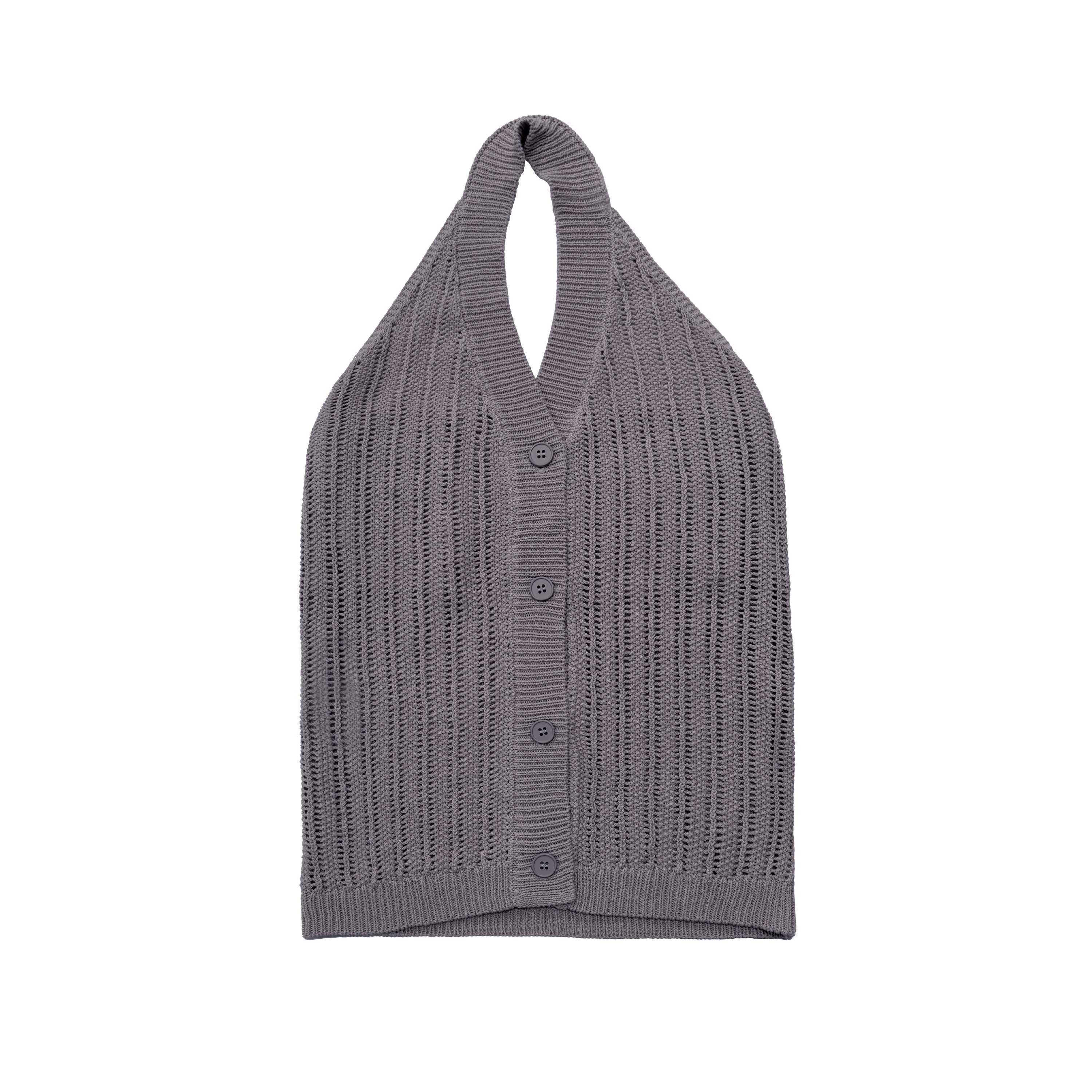 Northbutsouth_Tricolor_Cutout_V-neck_Buttoned_Knitted_Women&