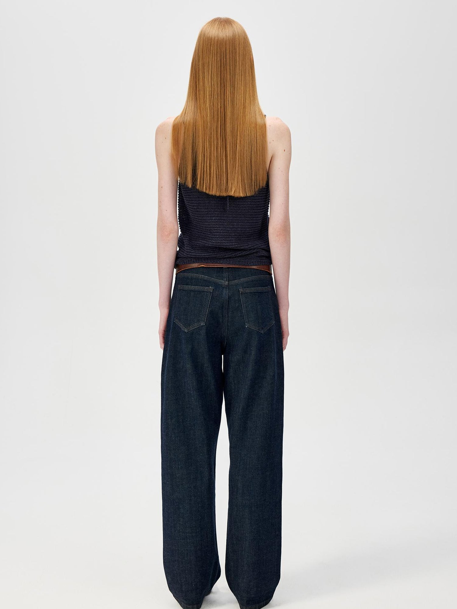 Northbutsouth Tricolor Knit Textured U Neck Vest
