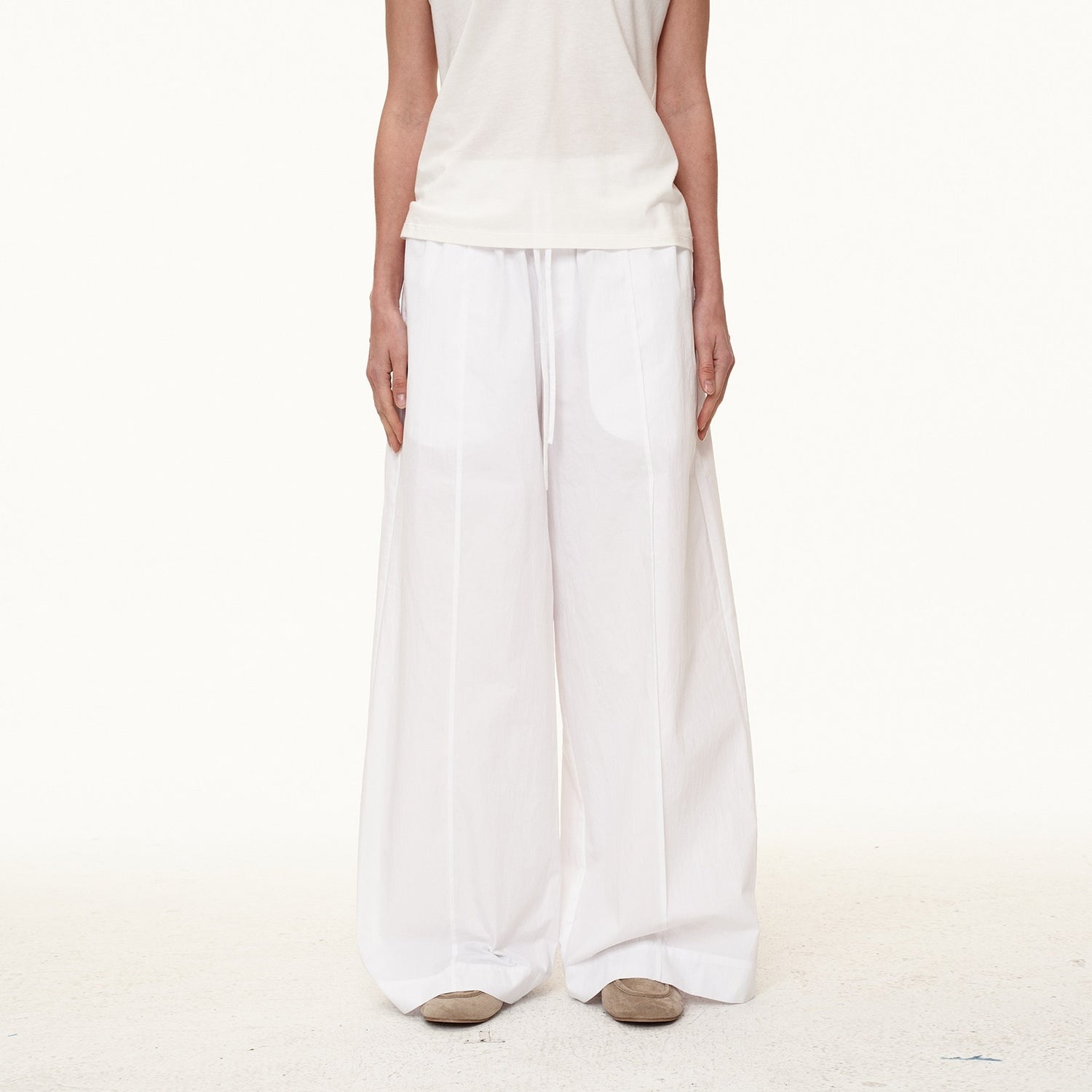 Northbutsouth_Tricolor_Pleated_Elastic_Waist_Casual_Women&