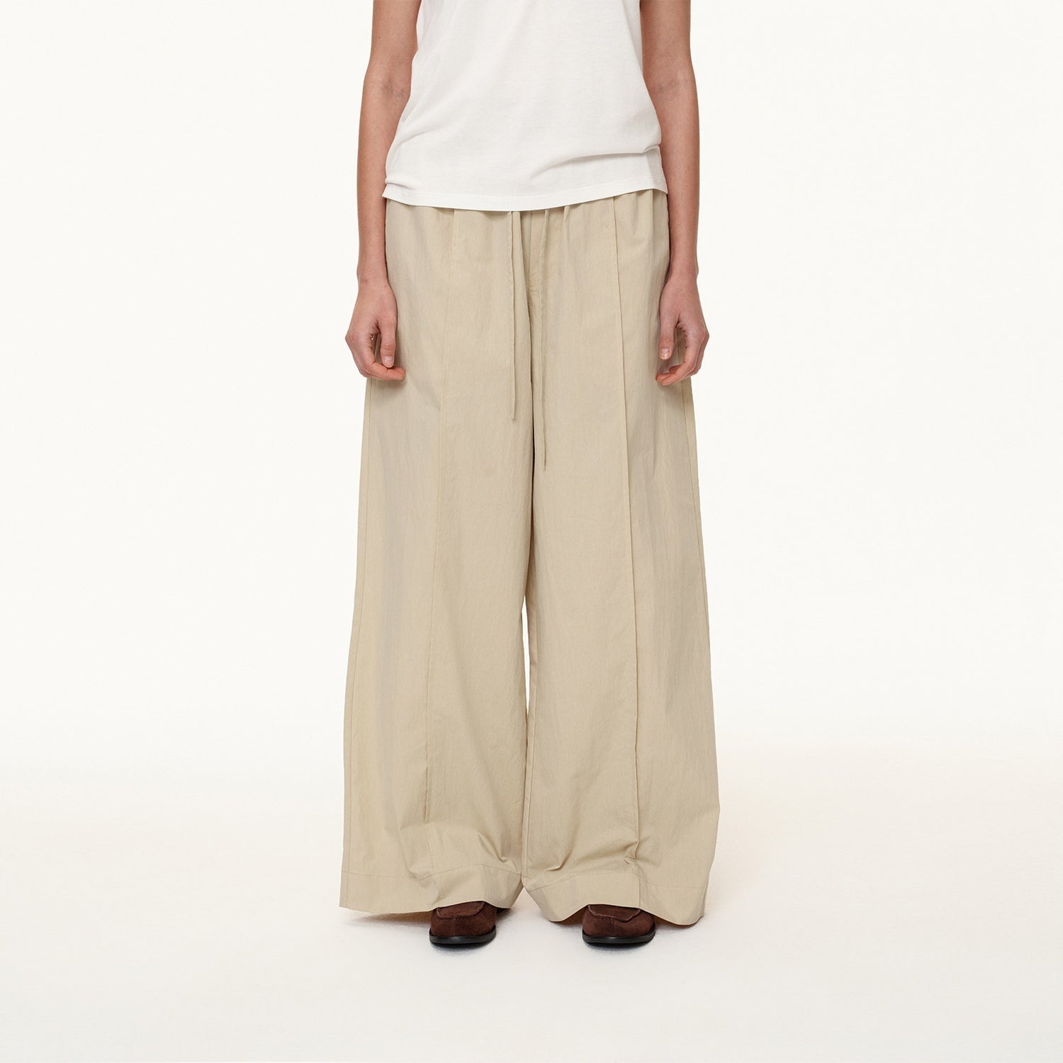 Northbutsouth_Tricolor_Pleated_Elastic_Waist_Casual_Women&