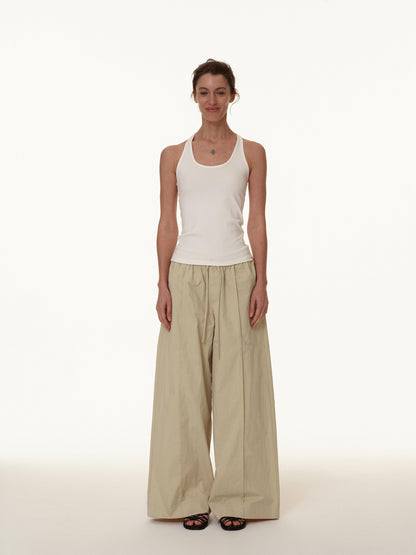 Northbutsouth Tricolor Pleated Elastic Waist Casual Women&