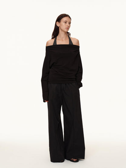 Northbutsouth Tricolor Pleated Elastic Waist Casual Women&