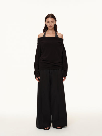 Northbutsouth Tricolor Pleated Elastic Waist Casual Women&