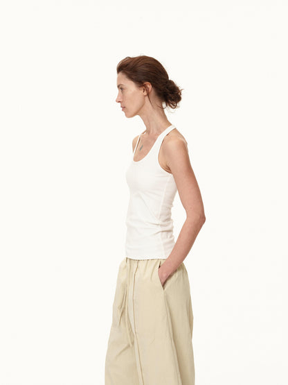 Northbutsouth Tricolor Pleated Elastic Waist Casual Women&