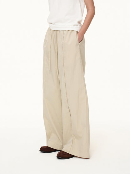 Northbutsouth Tricolor Pleated Elastic Waist Casual Women&