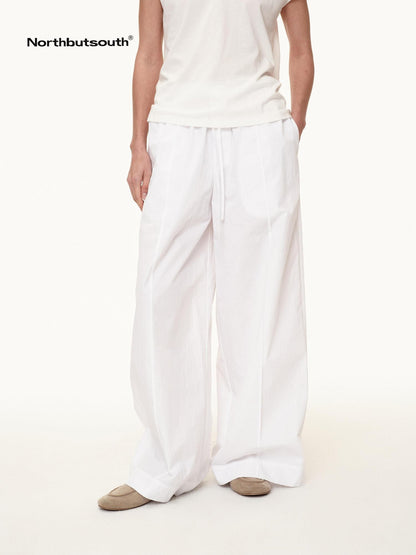 Northbutsouth Tricolor Pleated Elastic Waist Casual Women&