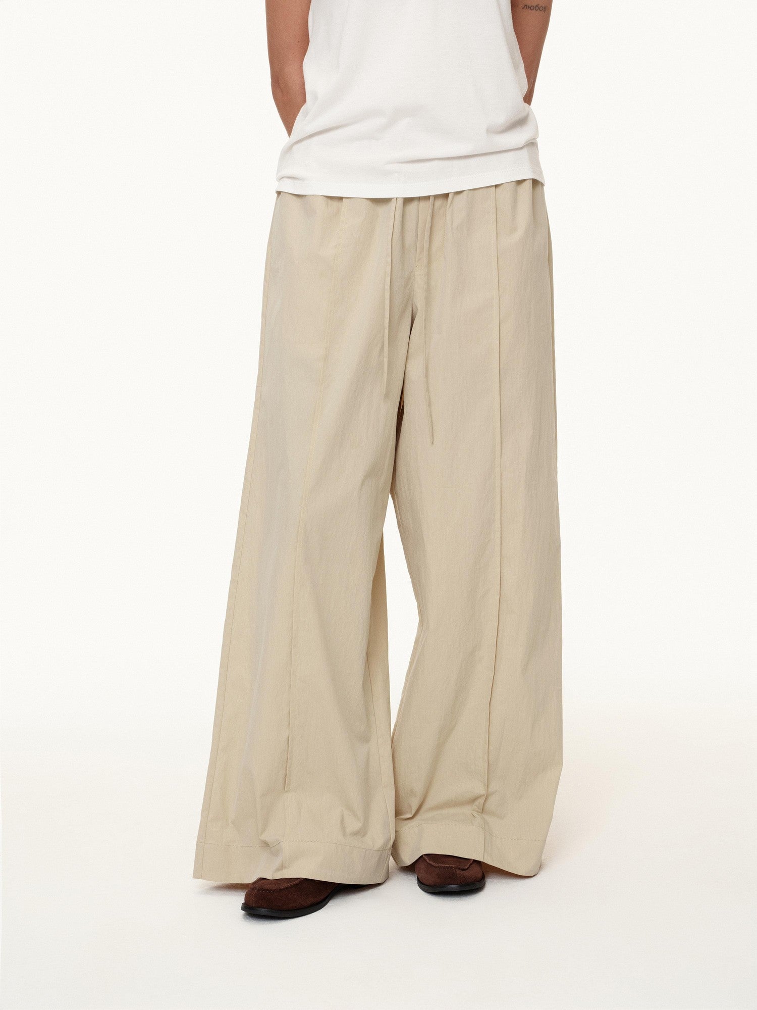 Northbutsouth Tricolor Pleated Elastic Waist Casual Women&