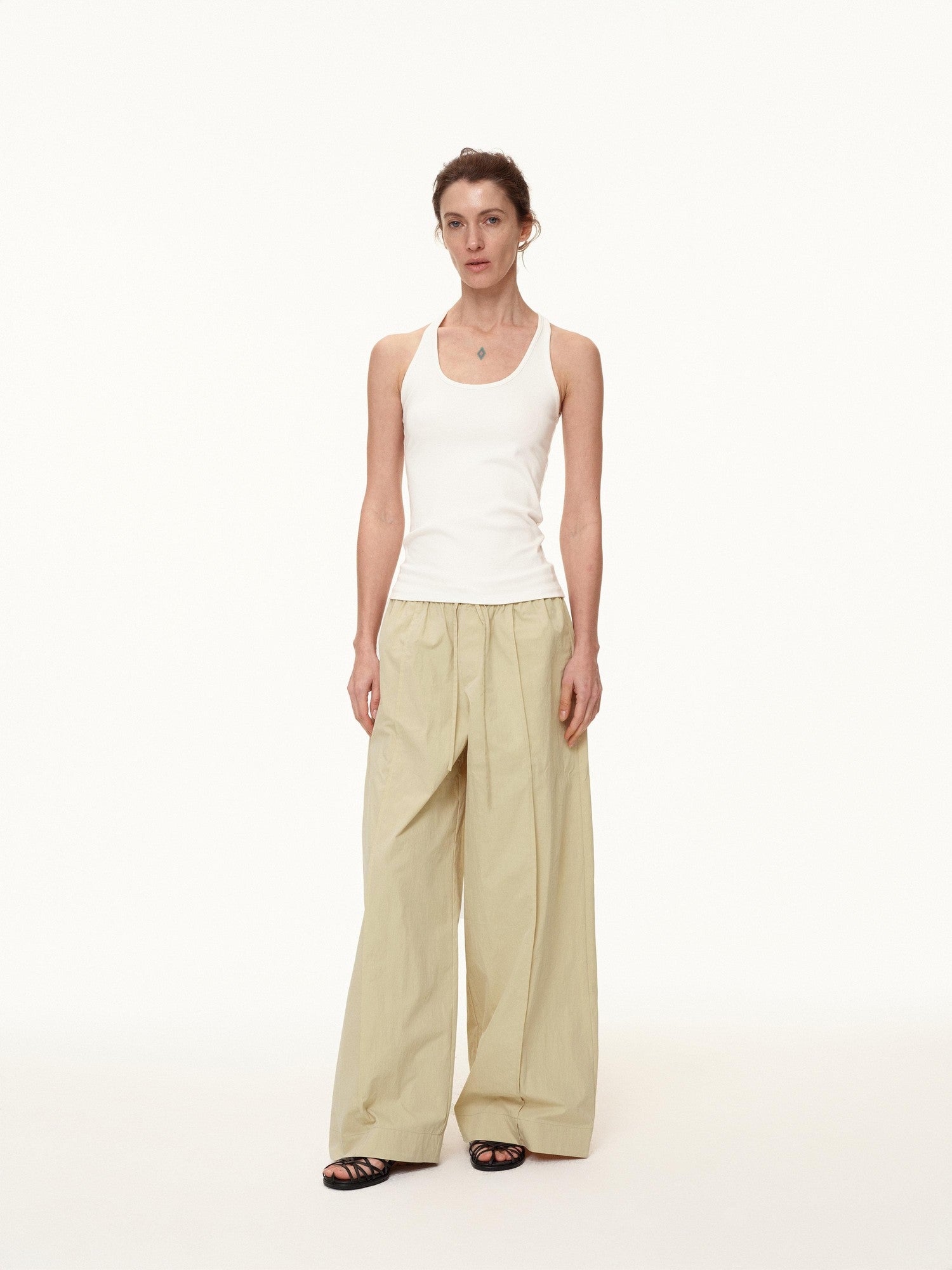Northbutsouth Tricolor Pleated Elastic Waist Casual Women&