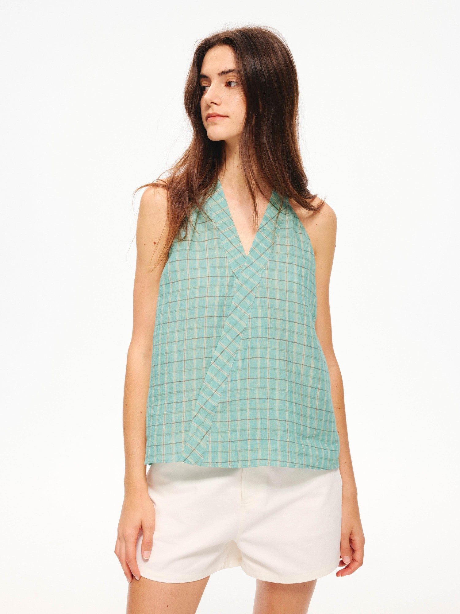 Northbutsouth Tricolor Striped V-neck Women&