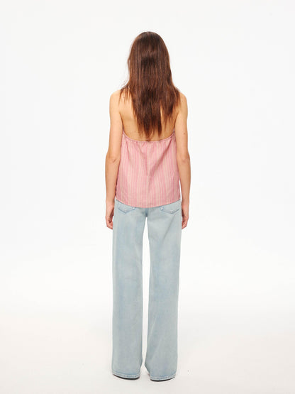Northbutsouth Tricolor Striped V-neck Women&