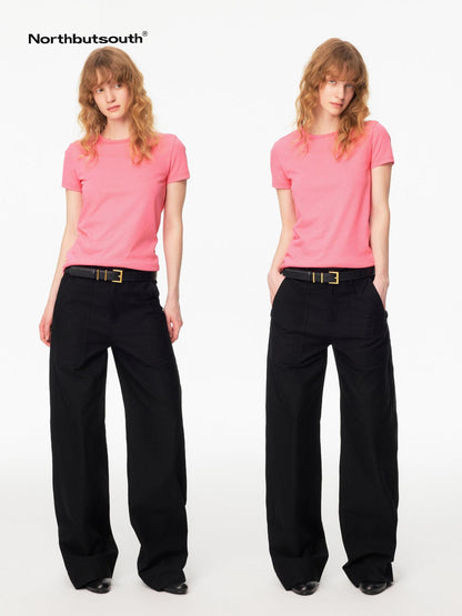 Northbutsouth Tricolor Wide Hem Large Pocket Cargo Women&