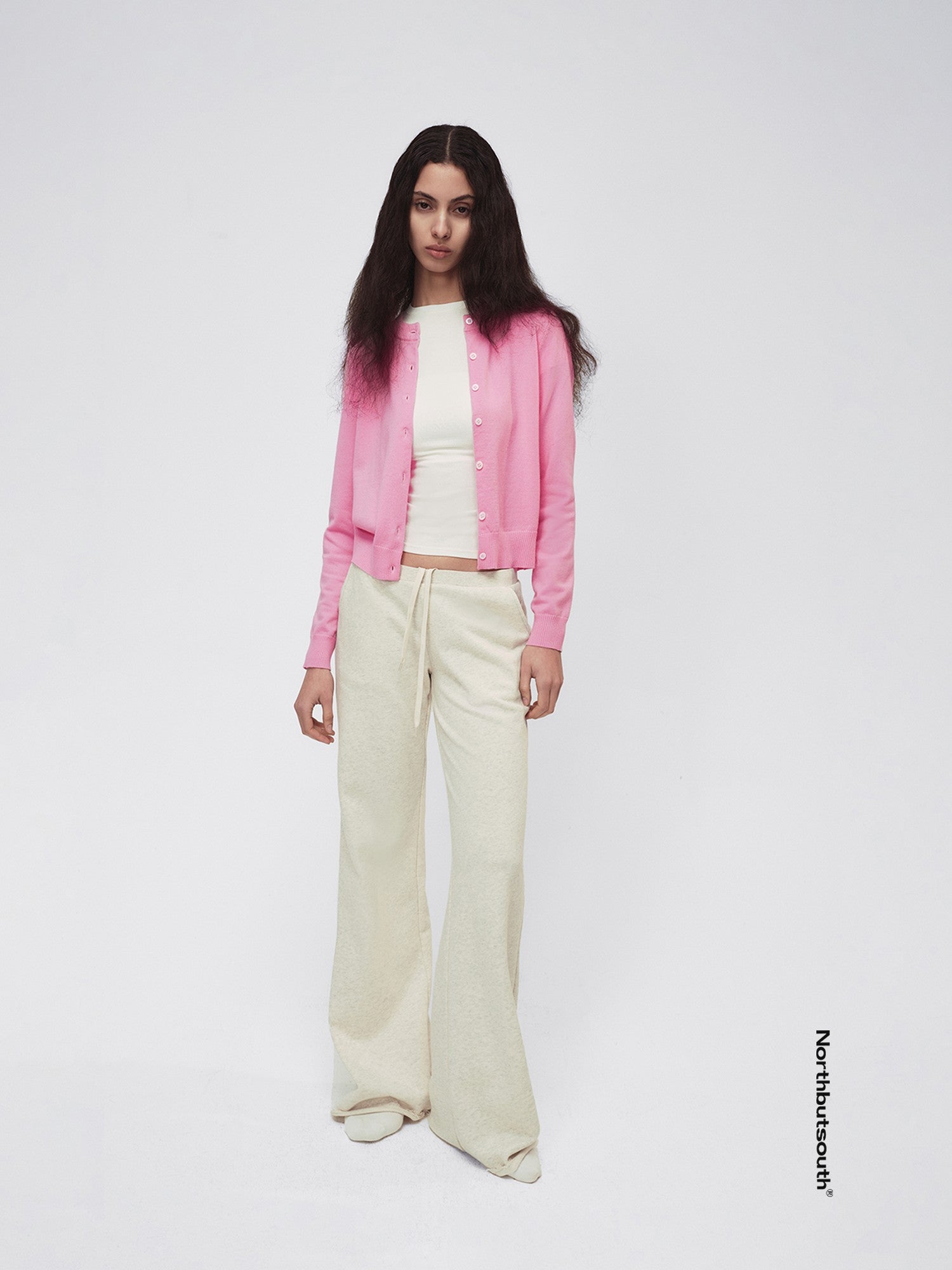 Northbutsouth Two Tone Colorblock Lightweight Mother Of Pearl Button Women&
