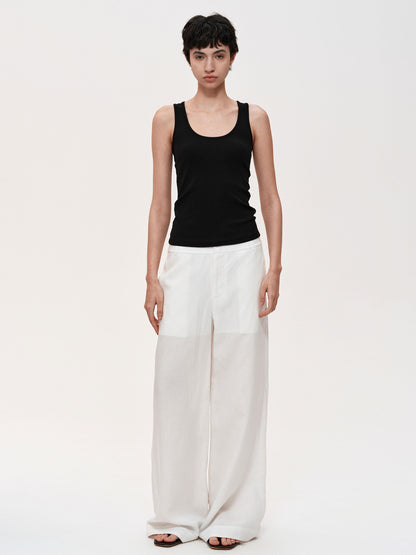 Northbutsouth U-Neck Slim Fit Ribbed Tank Top