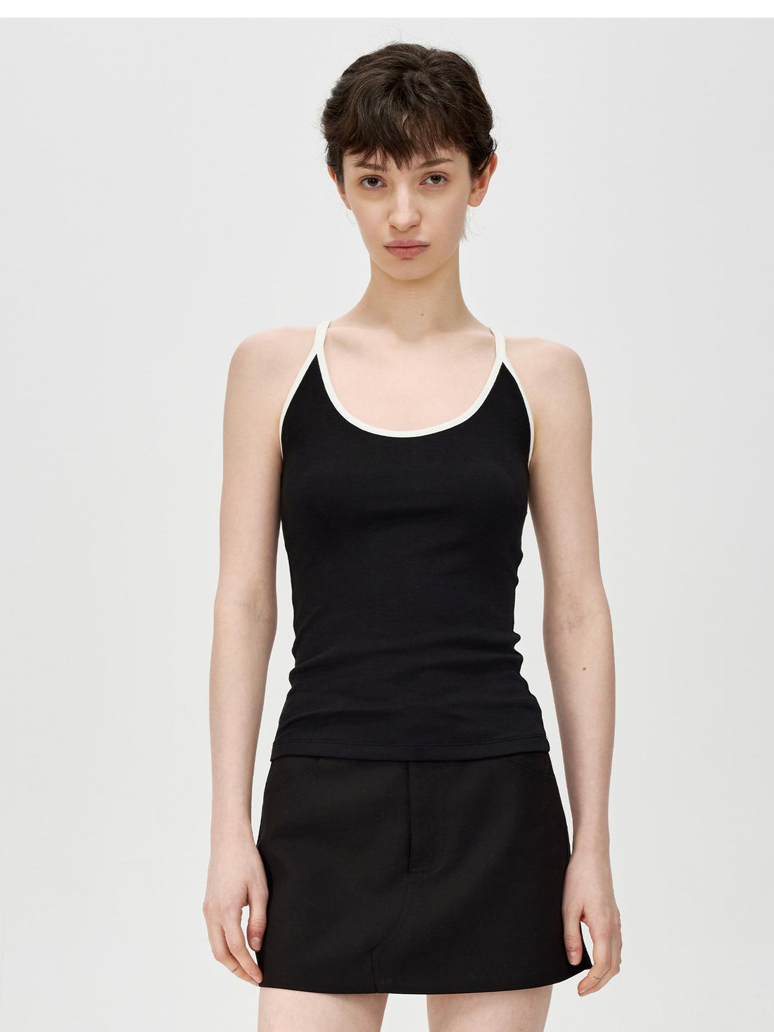 Northbutsouth U Neck Color Block Slim Fit Strap Tank Top