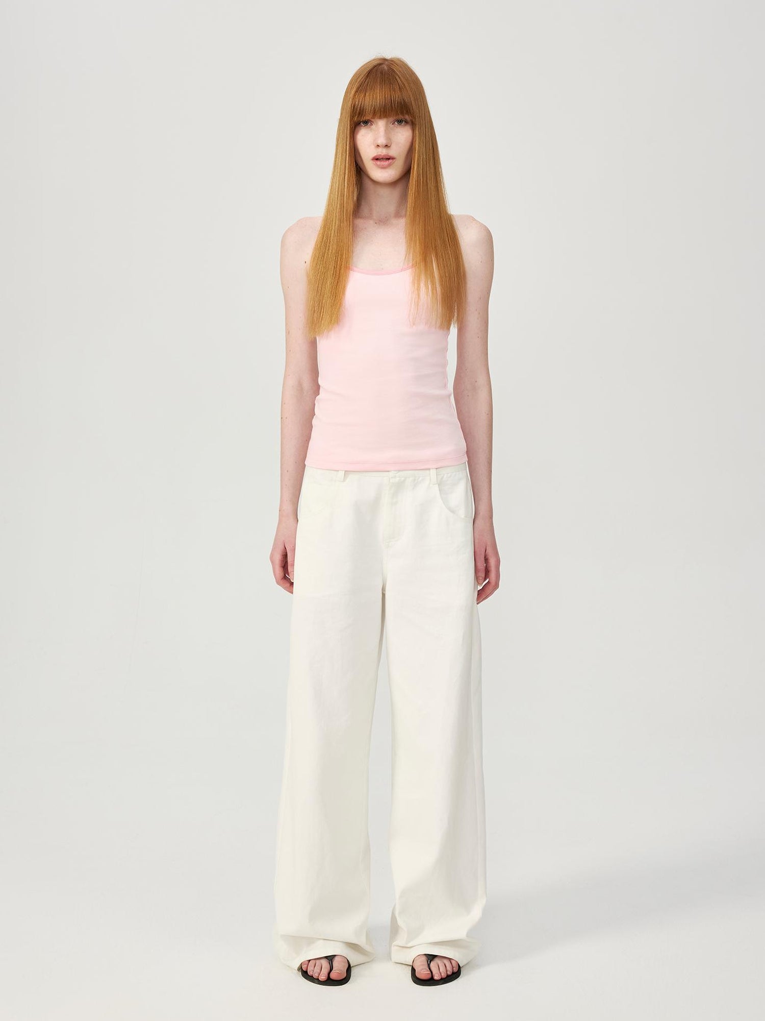 Northbutsouth U Neck Color Block Slim Fit Strap Tank Top