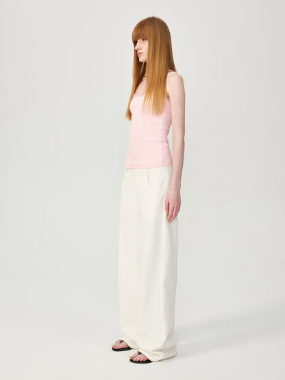 Northbutsouth U Neck Color Block Slim Fit Strap Tank Top