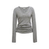 Northbutsouth V-Neck Tencel Wool Slim-Fit Long Sleeve Stacked Tee MISSTT