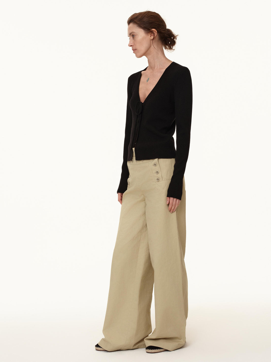 Northbutsouth V-Neck Tied Wool Cardigan