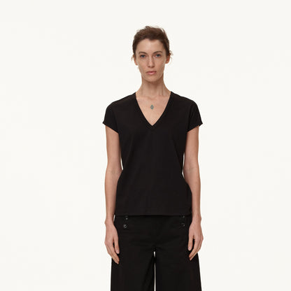 Northbutsouth V-Neck Wool Blend Flutter Sleeve T-Shirt MISSTT