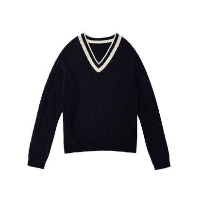 Northbutsouth_V-neck_Colorblock_Loose_Women&