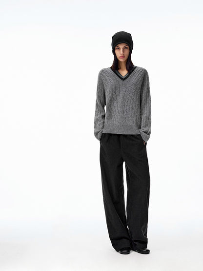 Northbutsouth V-neck Colorblock Loose Women&