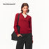 Northbutsouth_V-neck_Layered_Look_Loose_Fit_Merino_Wool_Women&