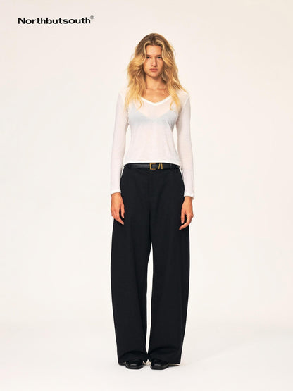 Northbutsouth V-neck Rolled Edge Cotton Women&