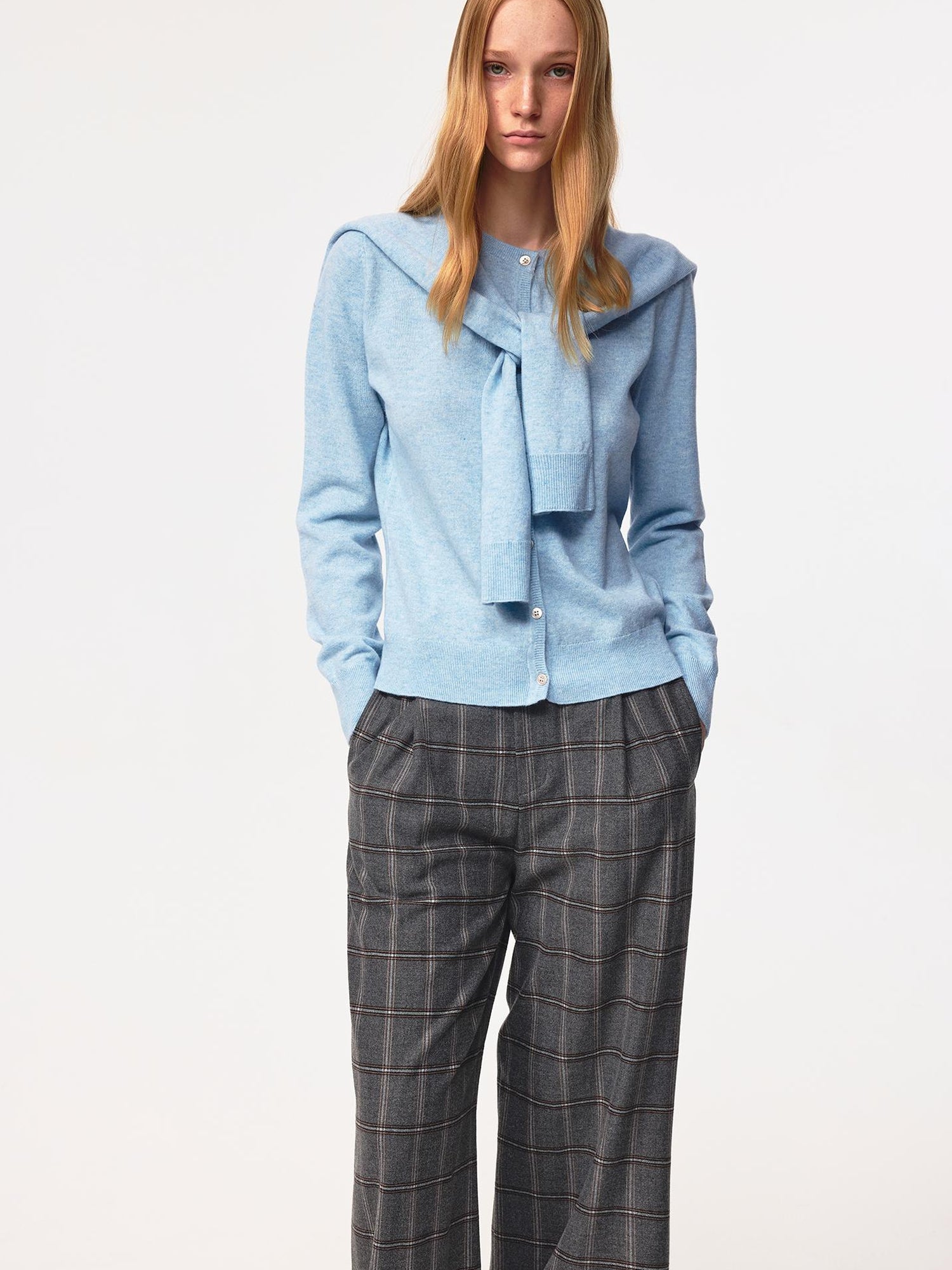 Northbutsouth Vintage Checkered Trousers Low Waist Wide Leg Casual Pants