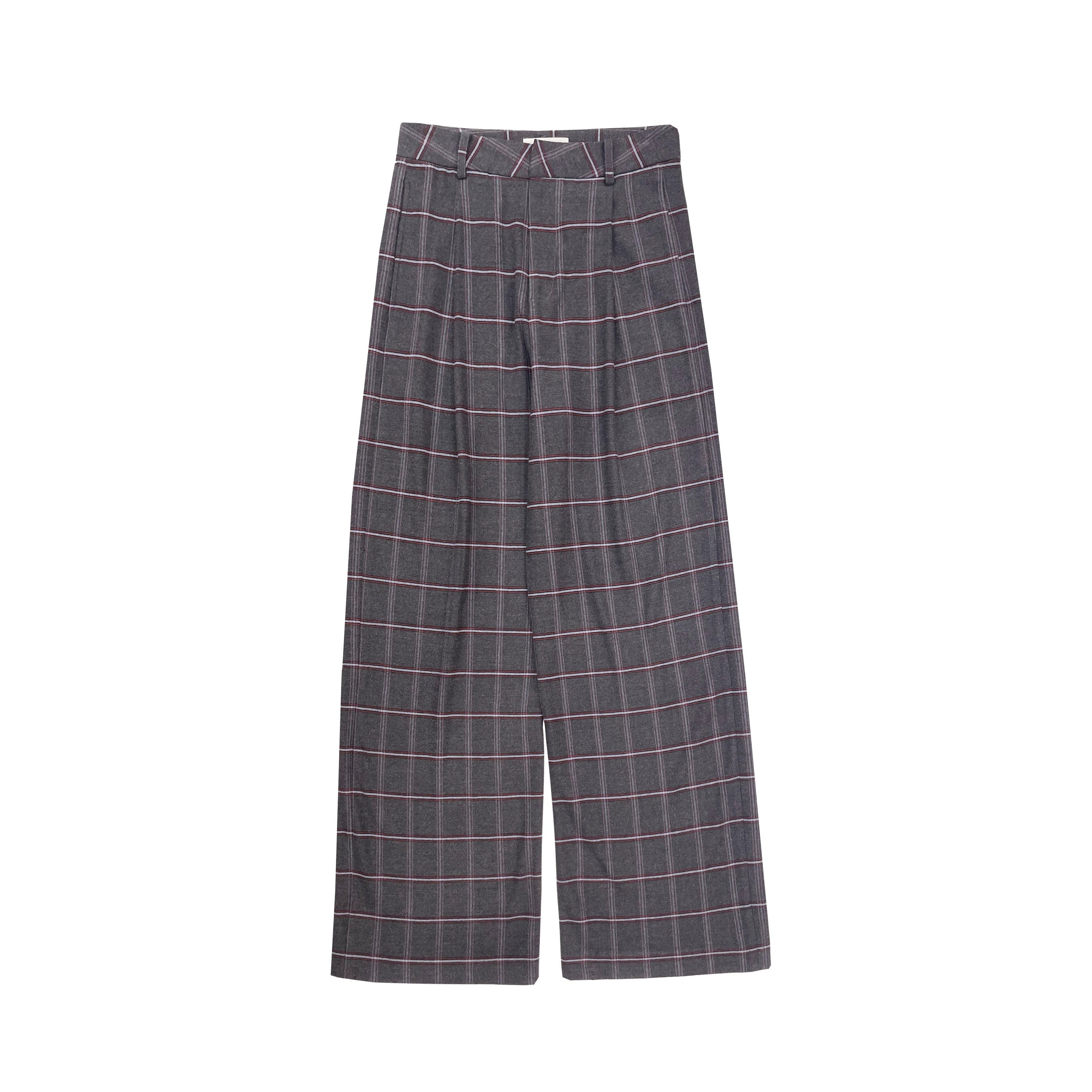 Northbutsouth Vintage Checkered Trousers Low Waist Wide Leg Casual Pants MISSTT