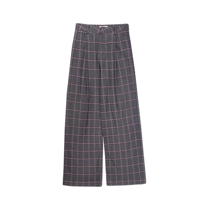 Northbutsouth Vintage Checkered Trousers Low Waist Wide Leg Casual Pants MISSTT