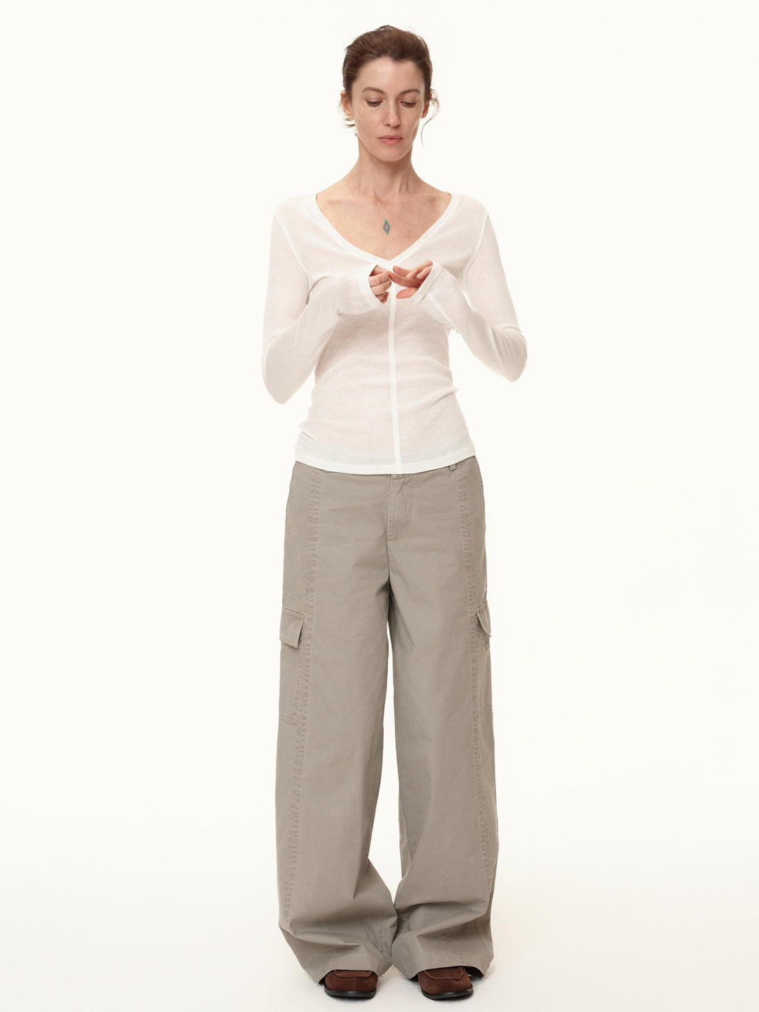 Northbutsouth Vintage Fade Workwear Cargo Pants Straight Fit